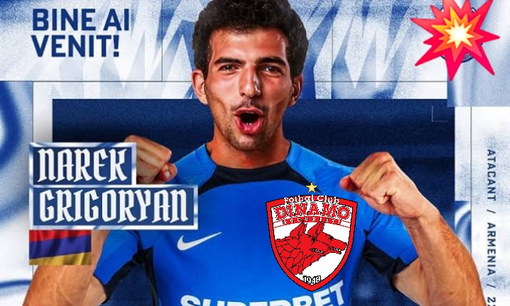 Bombă de transferuri pe piața fotbalistică: Narek Grigoryan a semnat cu Dinamo București, stârnind agitație în Superligă…